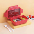 Four-compartment plastic bento lunch box in Nordic style design with separate food sections