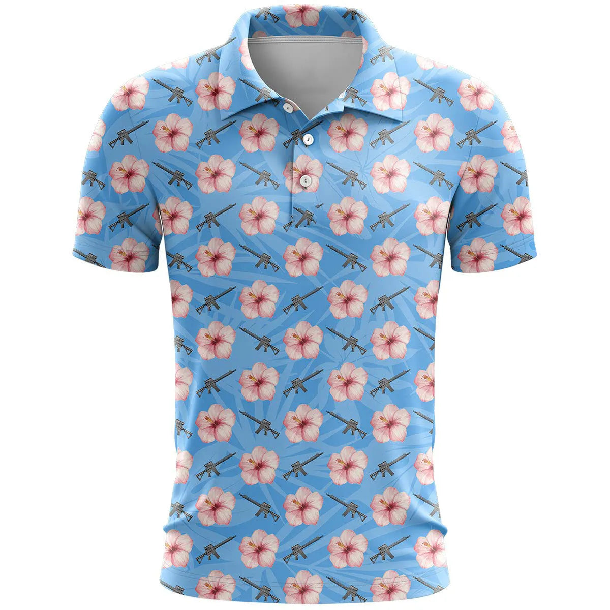 Men's 3D printed sports short sleeve top in loose fit with colour pattern