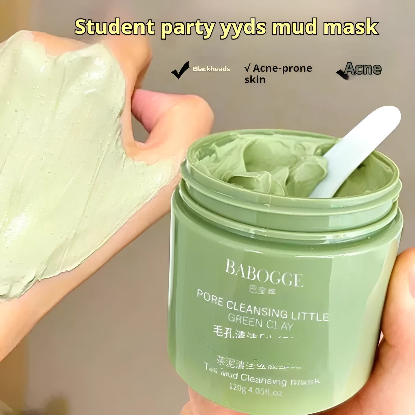Pot of Tea Mud Cleansing Clay Mask, a 120g daub-type facial treatment.