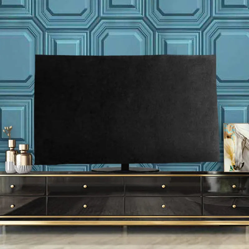 Velvet TV cover in six colour options showing national style design for television dust protection