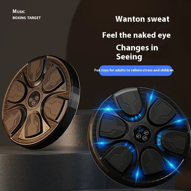 Black intelligent music boxing machine wall target with gloves for home Sanda and fitness training