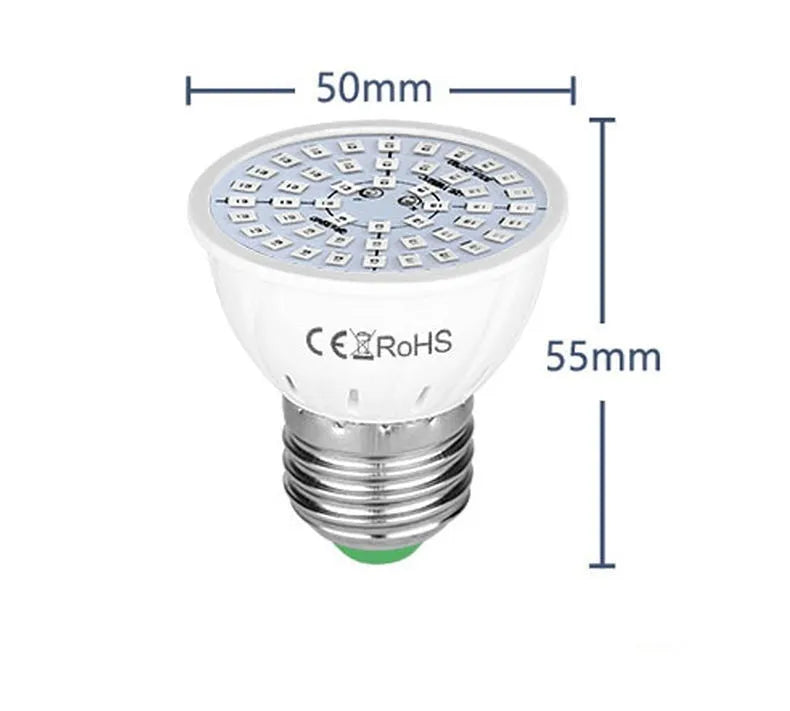 White LED plant growth lamp with 80 beads for indoor potted plants