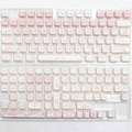 Full set PBT sublimation key caps for mechanical keyboards showing 98+ key coverage