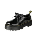 Women's white thick-soled lace-up shoes with ribbon and cross-strap details on a superfine fibre upper.
