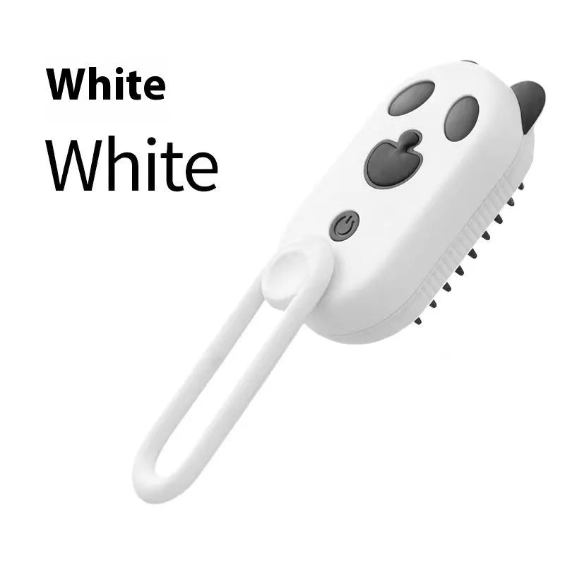 Pet grooming comb with spray function, massage features, and steam capabilities for hair removal