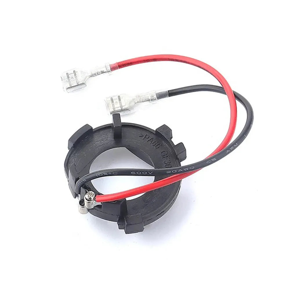 Black H7 LED conversion adapter for Volkswagen Golf and Jetta headlight upgrades