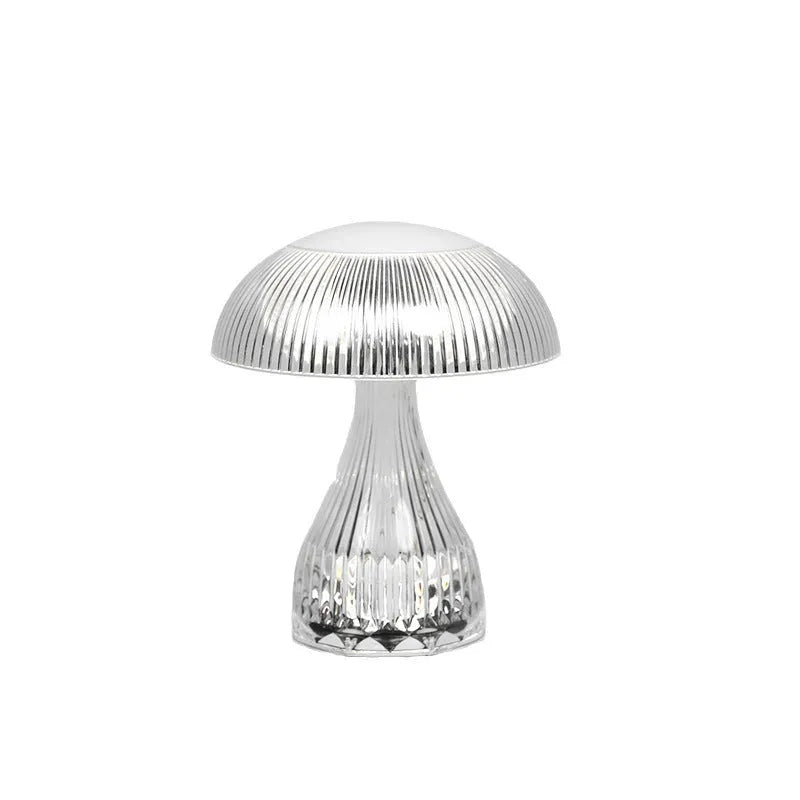 White acrylic touch night lamp with USB charging port showing three colour modes