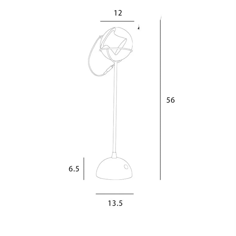 Glass desk lamp with dimmable LED light and touch switch control