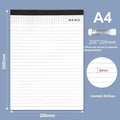 A4 tearable notebook with grid pattern for meeting minutes on ivory white paper