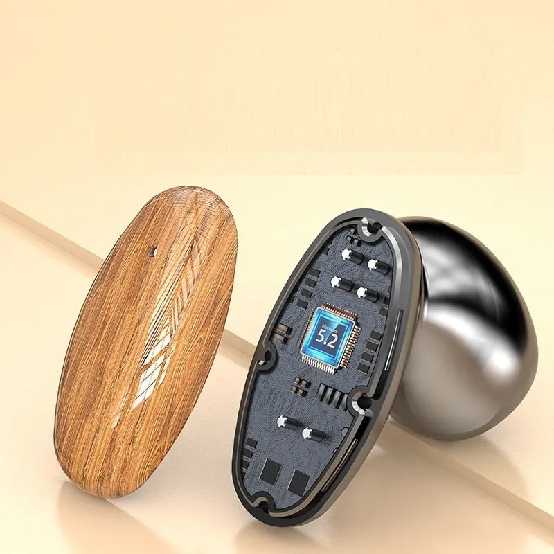 M35 wood grain Bluetooth wireless headset with charging cabin and accessories
