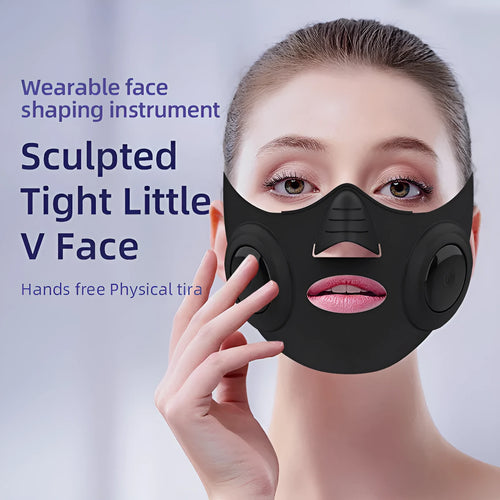 Black handheld photon mask beauty device with four gear settings and USB connection
