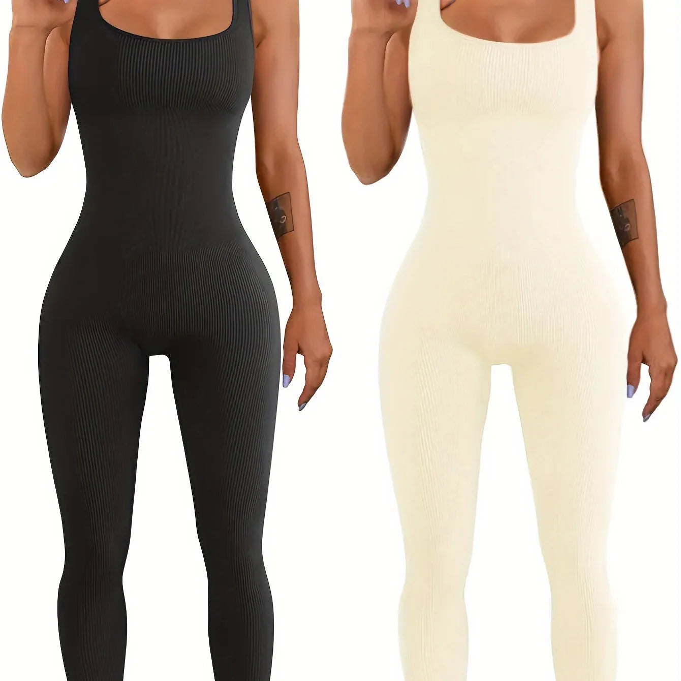 Women's spandex suspender tank top tights with long sleeves and button details