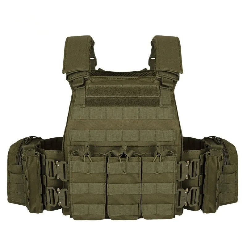 Men's camouflage tactical training vest in polyester with free size fit
