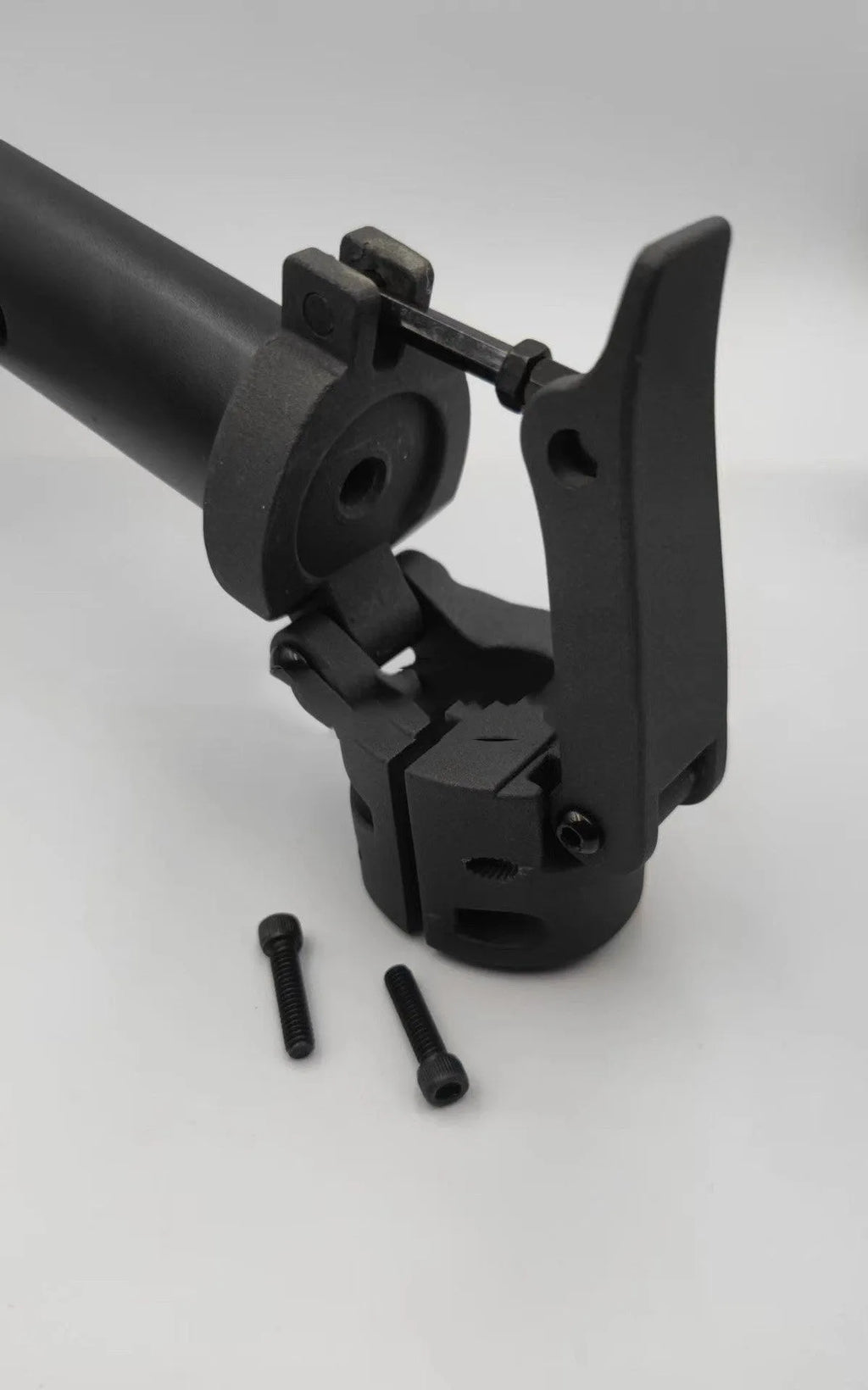 Black folding upright pole replacement part for Nanbo No. 9 electric scooter body