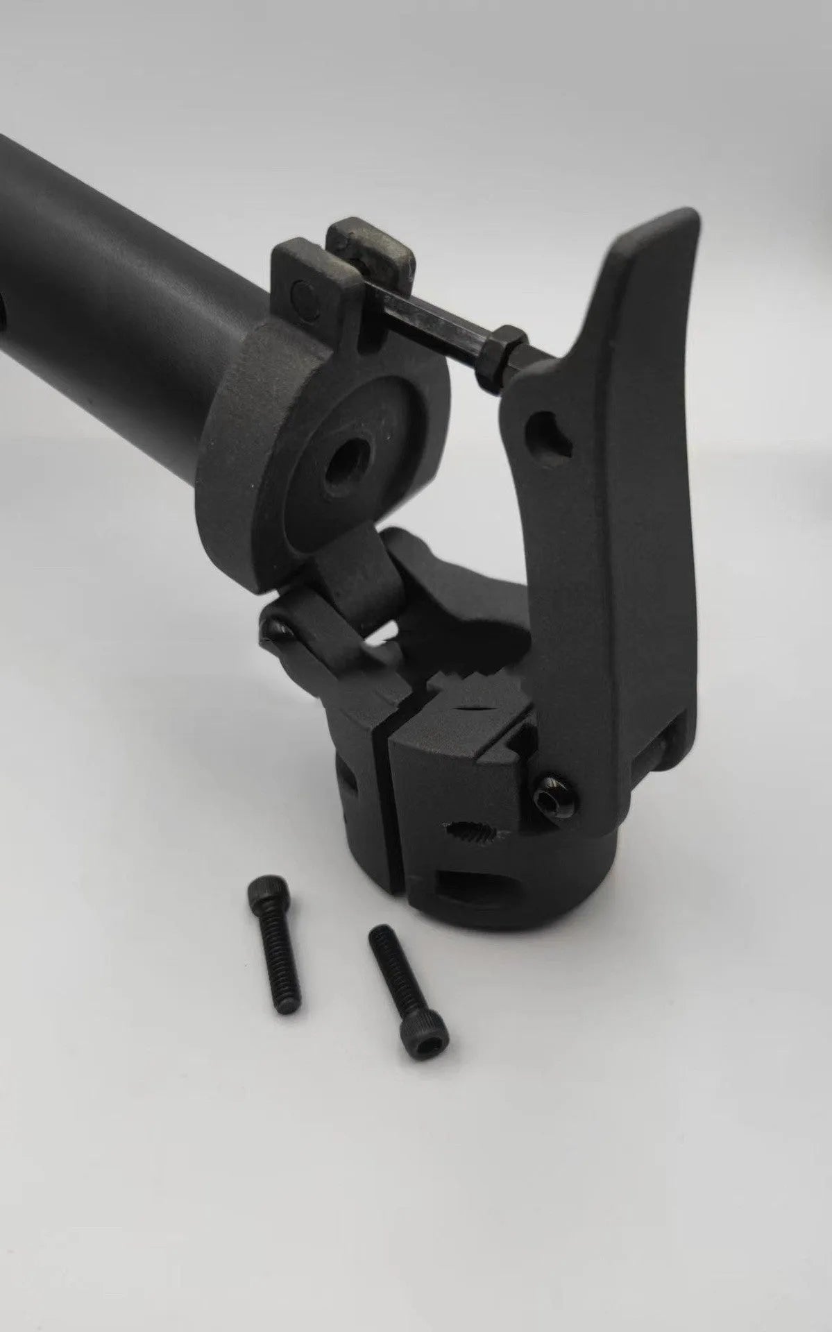 Black folding upright pole replacement part for Nanbo No. 9 electric scooter body